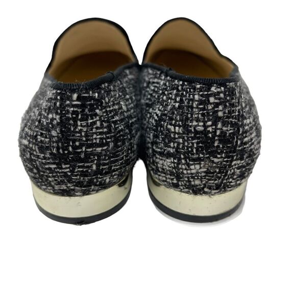Nine West Loafer Lisette Flats Black White Gold Tweed Women's 6.5 Slip-On - Picture 6 of 9